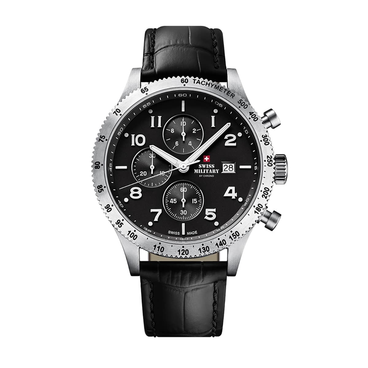 MONTRE SWISS MILITARY HOMME CHRONO CUIR